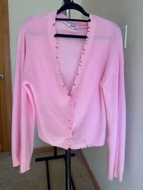 525 America Pink Cardigan Sweater